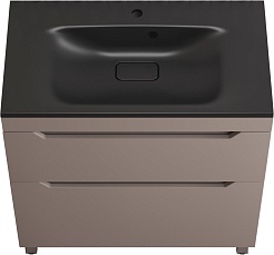 Style Line Тумба с кварцевой раковиной антрацит Остин 80 тауп темный – фотография-1